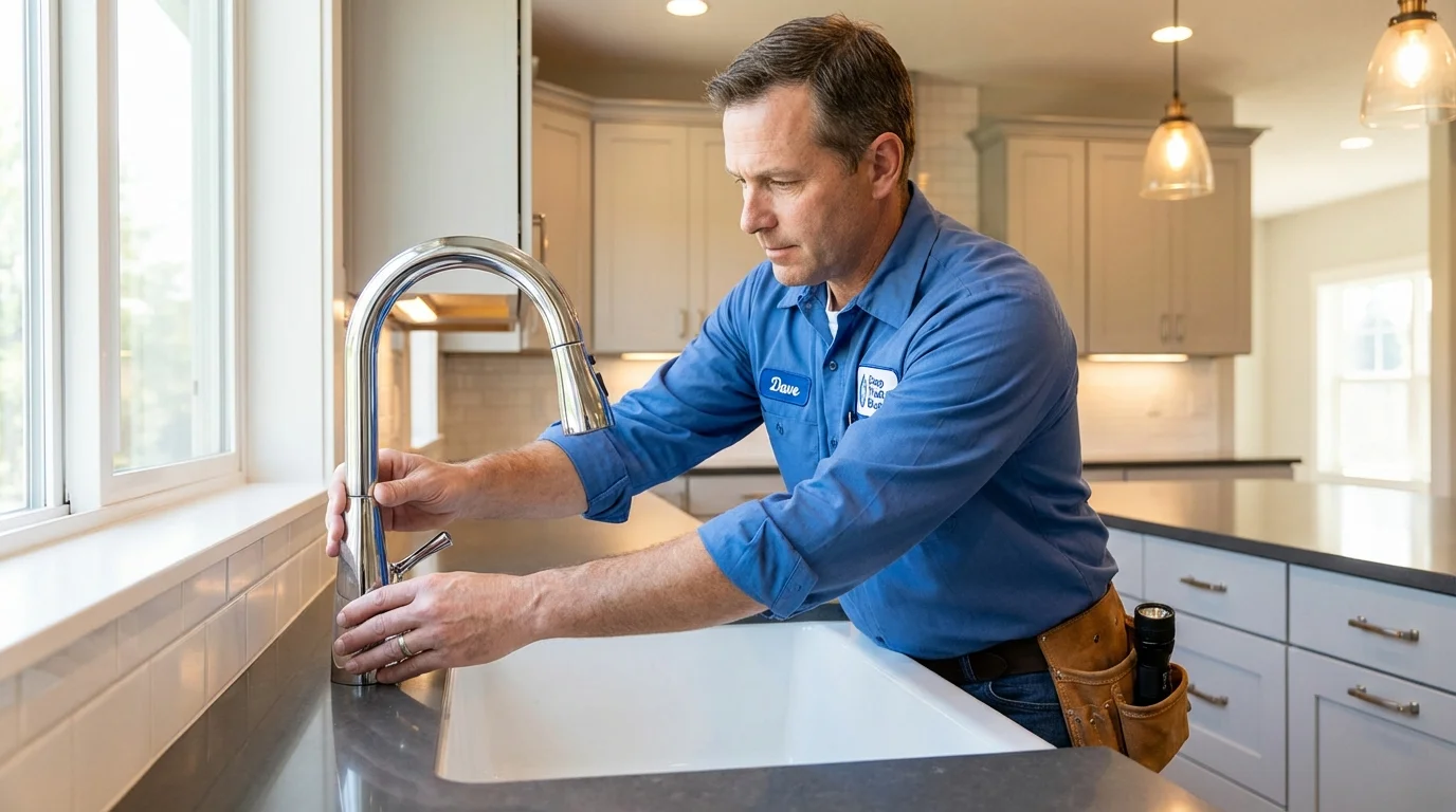Kitchen faucet installation by Johns Plumbing LLC in Conshohocken